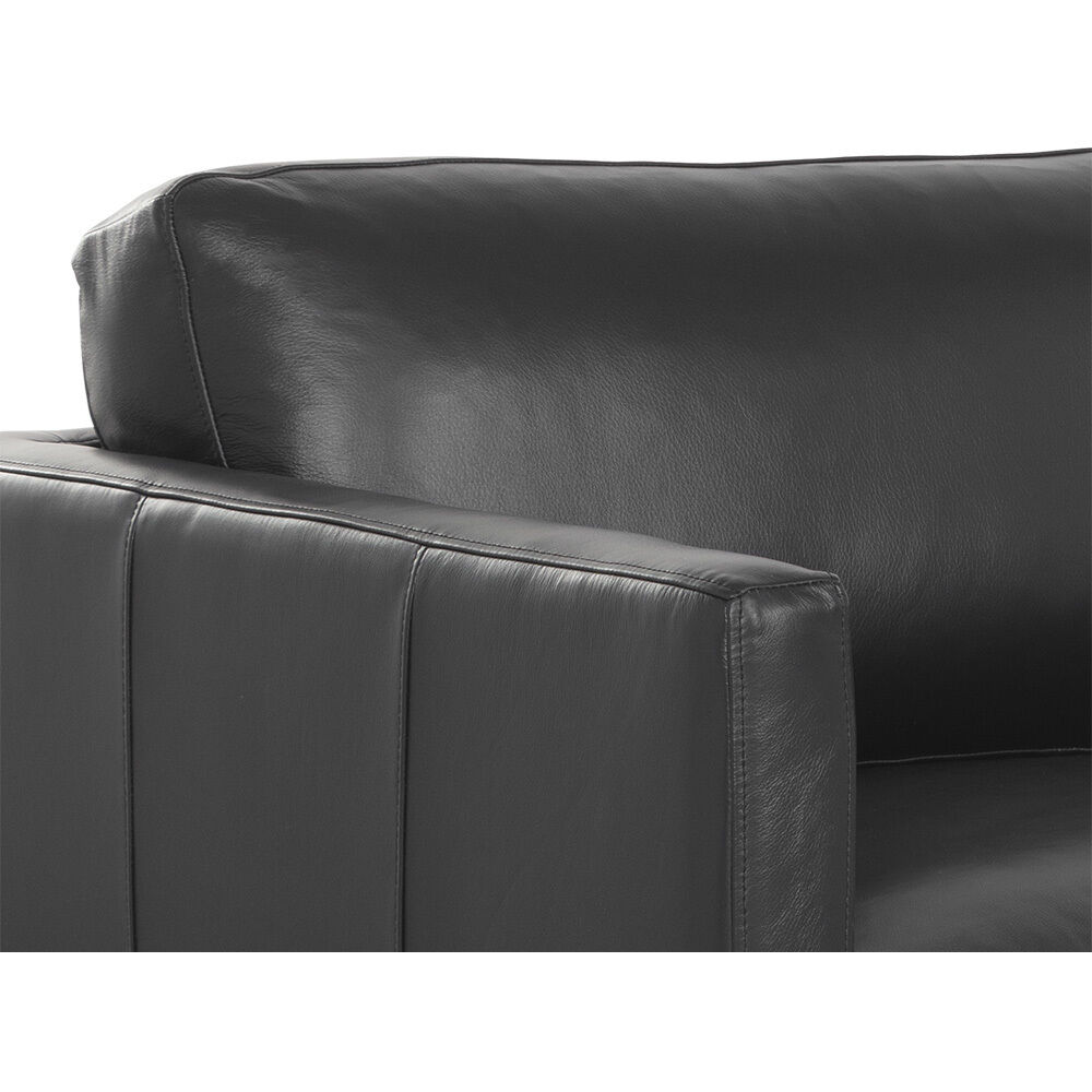 Rogers Cortina Black Leather Sofa